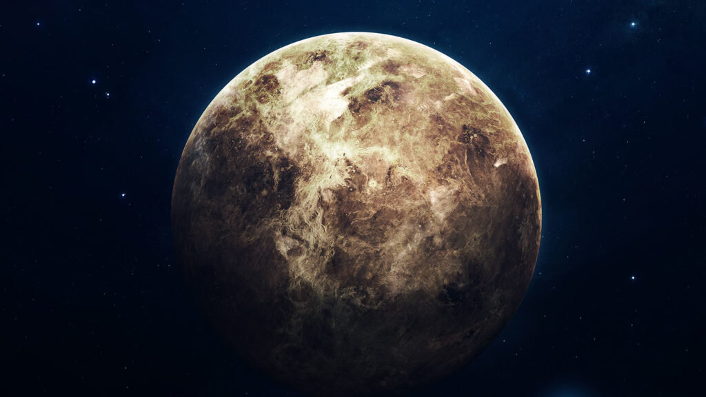    Venus - planets of the Solar system in high quality. Science wallpaper. Elements furnished by NASA Александр Шереметьев