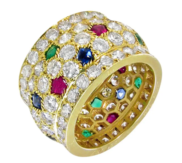 Кольцо Cartier Nigeria с бриллиантами Tutti Frutti.