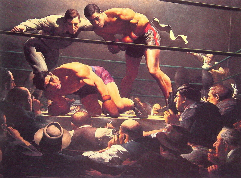 "Коричневый Бомбардировщик"  (Джо Луис)                                                                                   художник Роберт Риггс