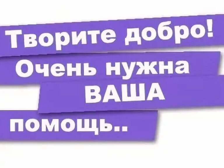 Важна ваша поддержка. Нужна помощь. Внимание нужна помощь.