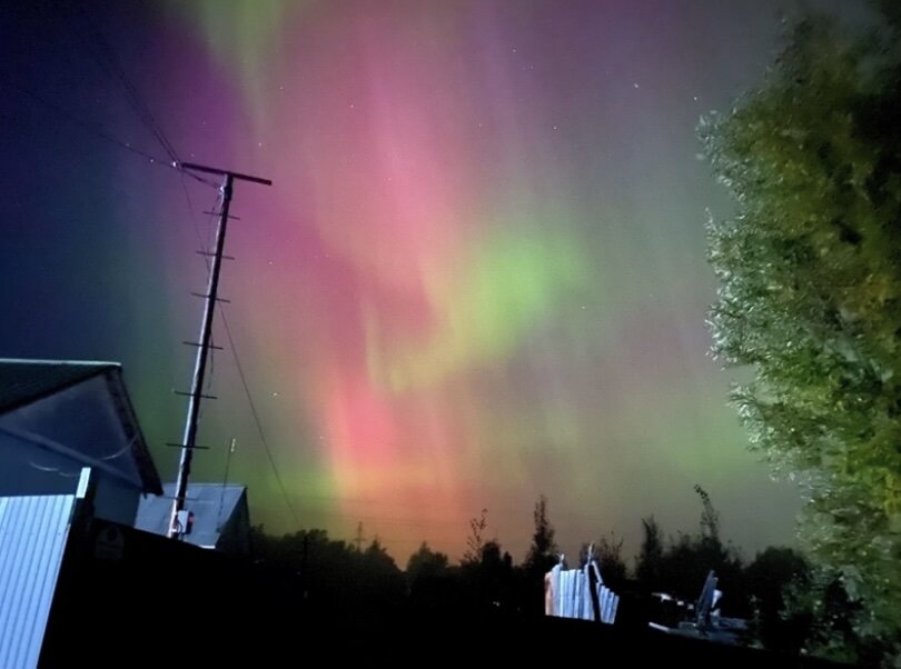 Северное сияние в сентябре в Нижневартовске (Фото от Ksenia Timoshenko)
