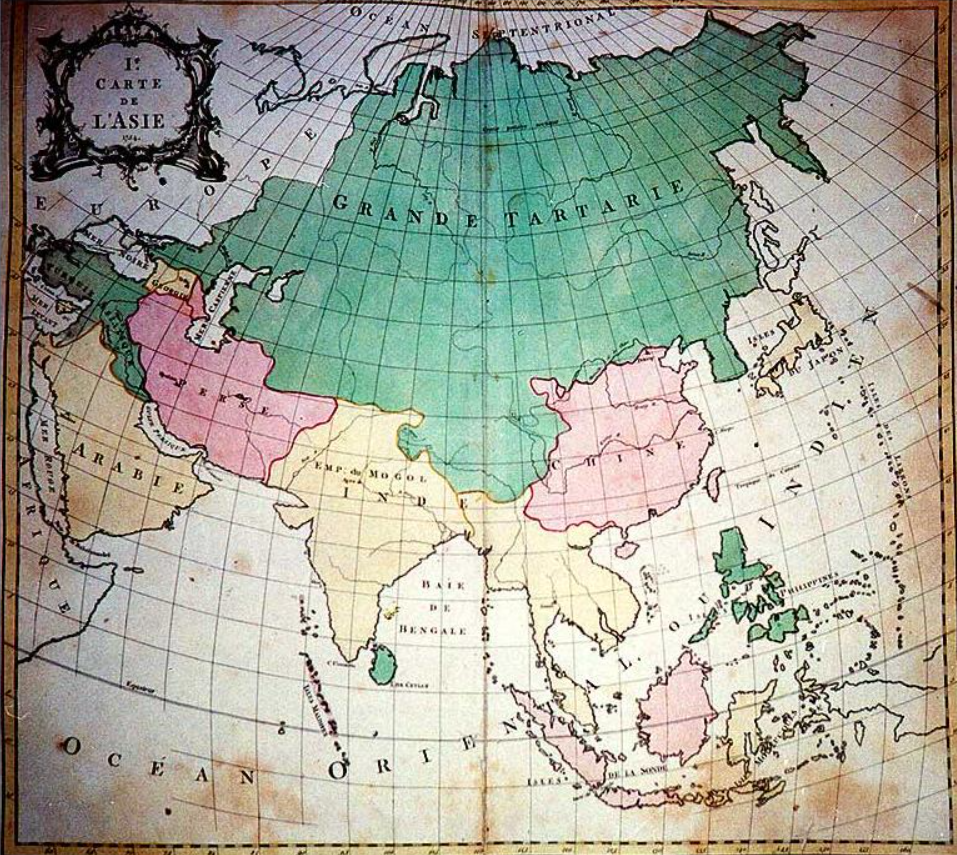 На данной карте до 1650 года область современной нам Чукотки сохранена