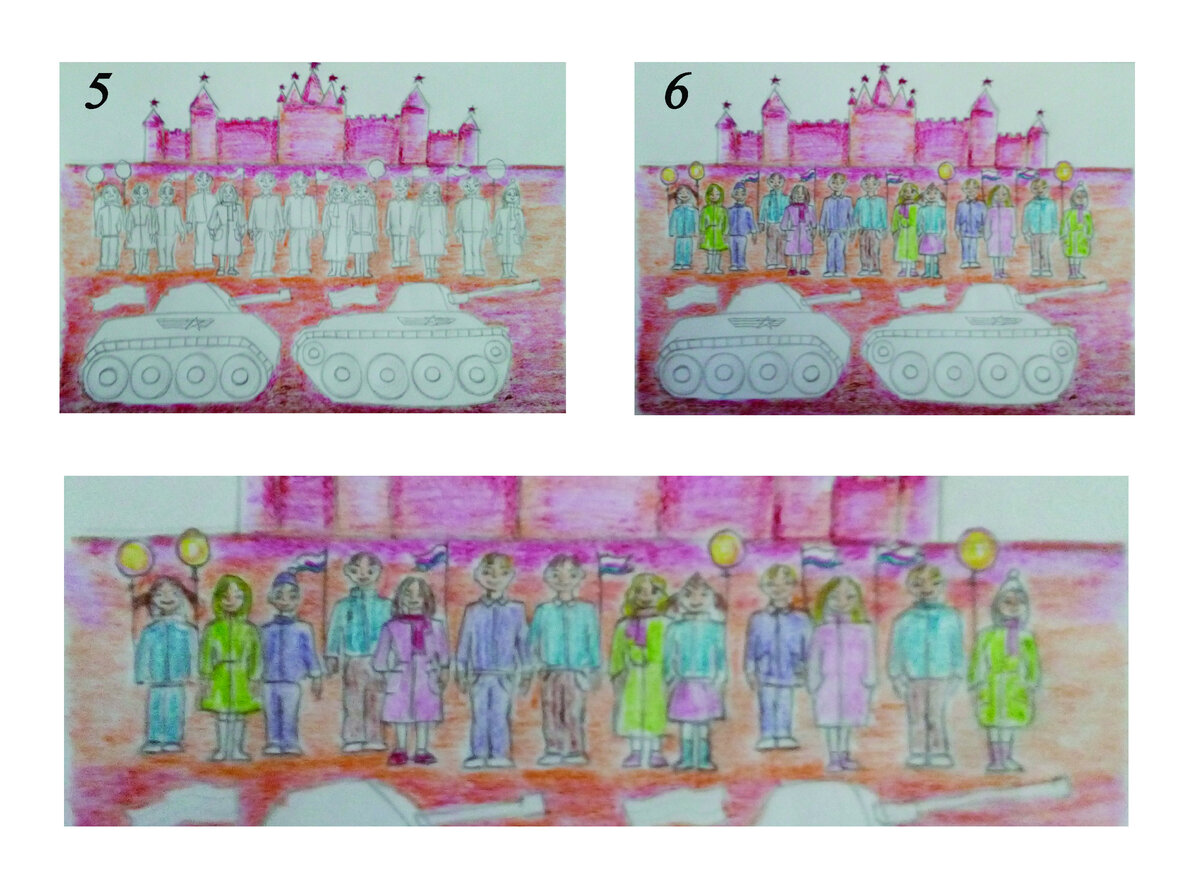 Рисуем с детьми \"Парад Победы на Красной Площади\" | \"МОЙ ВЕРНИСАЖ\" | Дзен