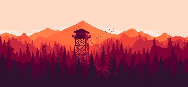 Та самая популярная картинка для обоев была взята из «Firewatch»