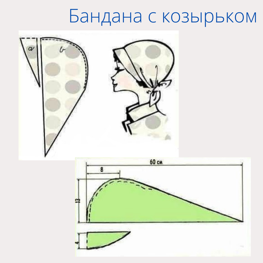 Бандана как сшить выкройка. Повязка косынка на голову выкройка. Выкройка косынки с козырьком. Выкройка летней банданы для женщин. Выкройка банданы с козырьком выкройка.