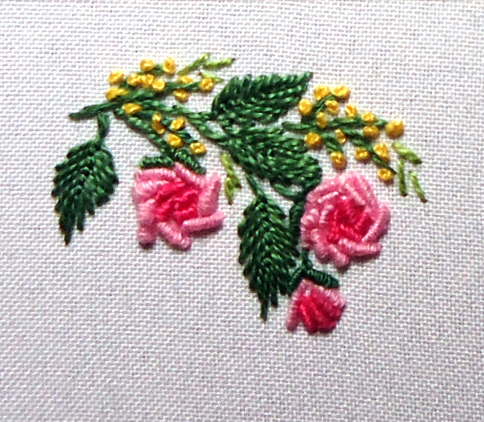 фрагмент учебного курса по вышивке ирисом