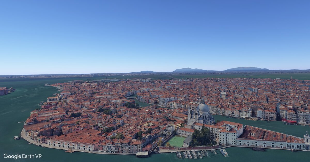 Скриншот cделан автором с помощью шлема виртуальной реальности и программы Google Earth VR