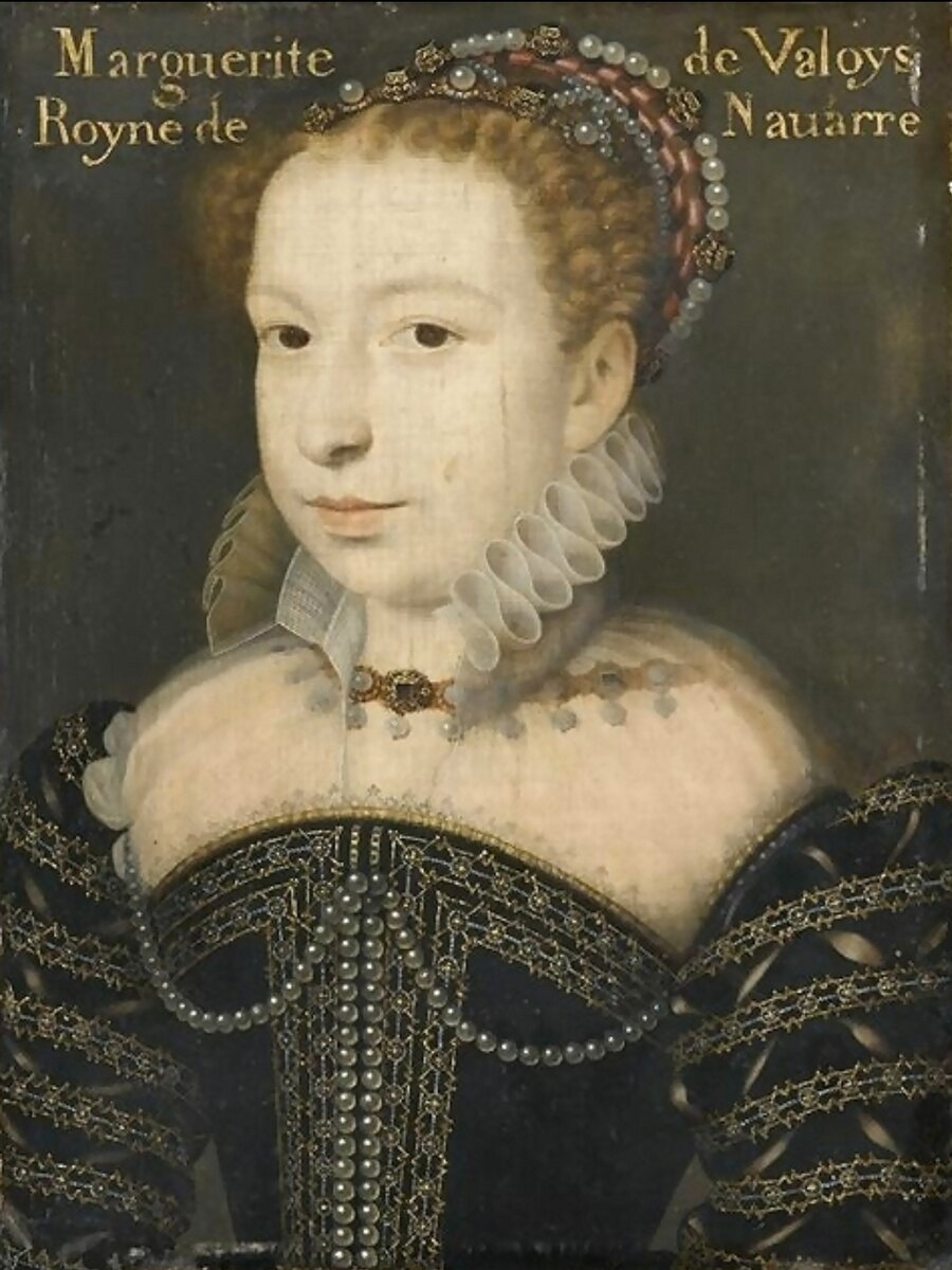 Маргарита, королева Наварры.  Картина приписывается Франсуа Клуэ. Изображение из открытых источников. 