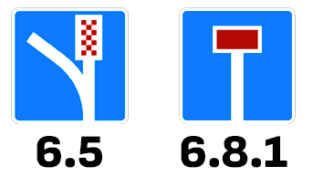 Два знака 6.5 и 6.8.1, которые водители нередко путают