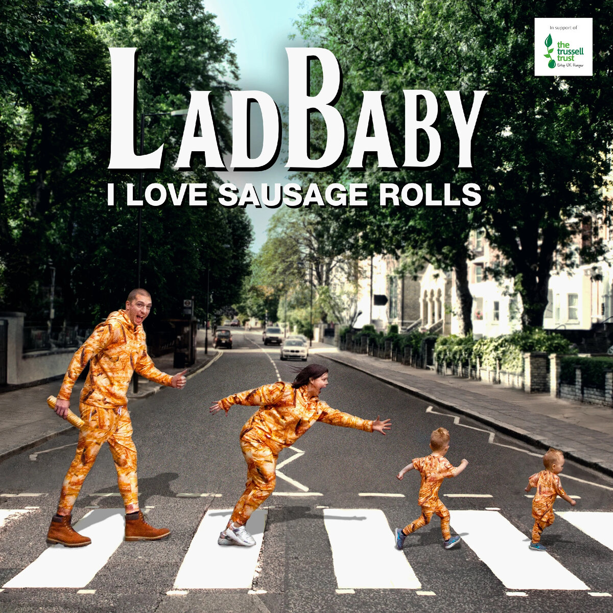 Обложка сингла "I Love Sausage Rolls" британского блогера LadBaby