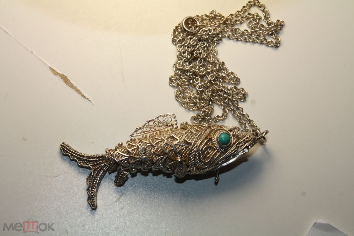 Кулон "Рыбка". Серебро. Бирюза. Китай. 50-е гг.




























