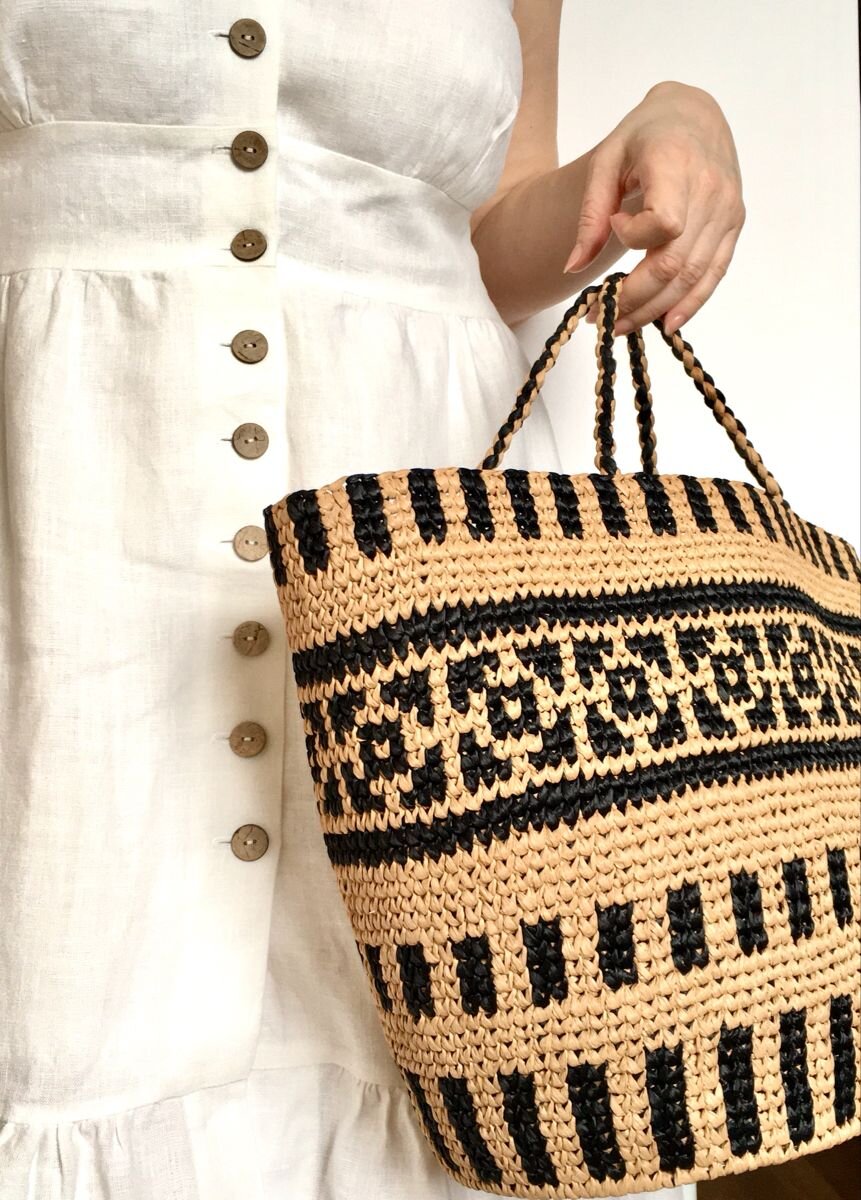 Вдохновляемся и вяжем: сумки из рафии | НАВЕКИ СВЯЗАНА | Дзен