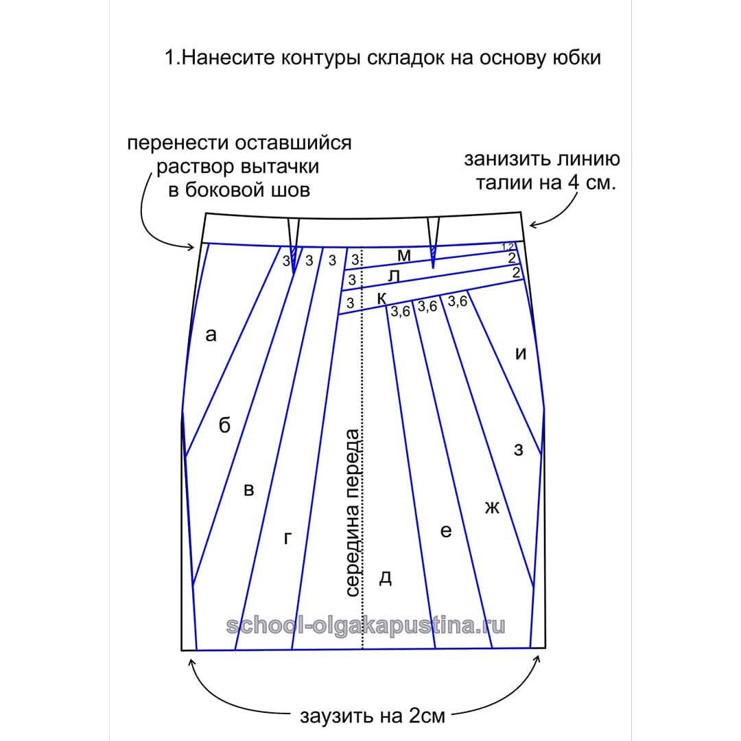 Нанесите модельные линии
