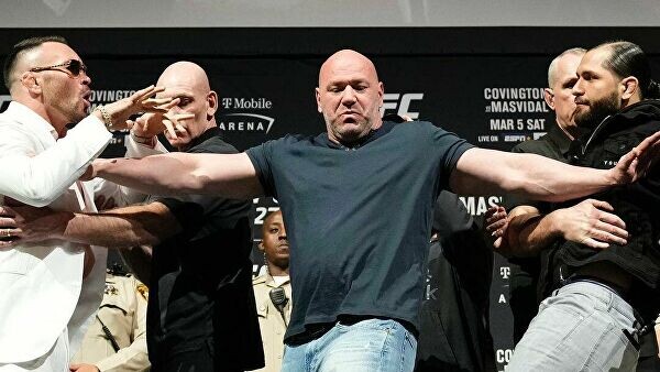    Бойцы Ковингтон и Масвидаль перед UFC 272© Фото : UFC