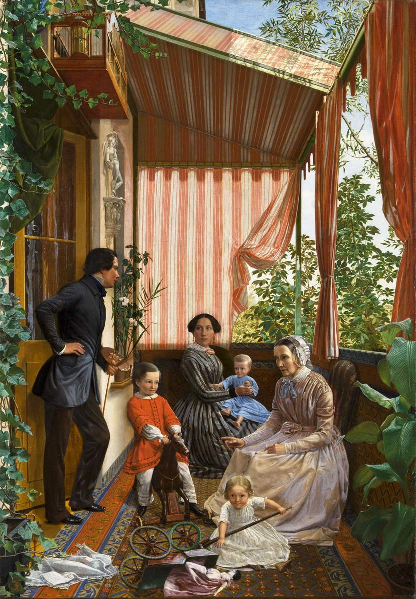 «Семейная картина (На балконе)», Ф. Славянский