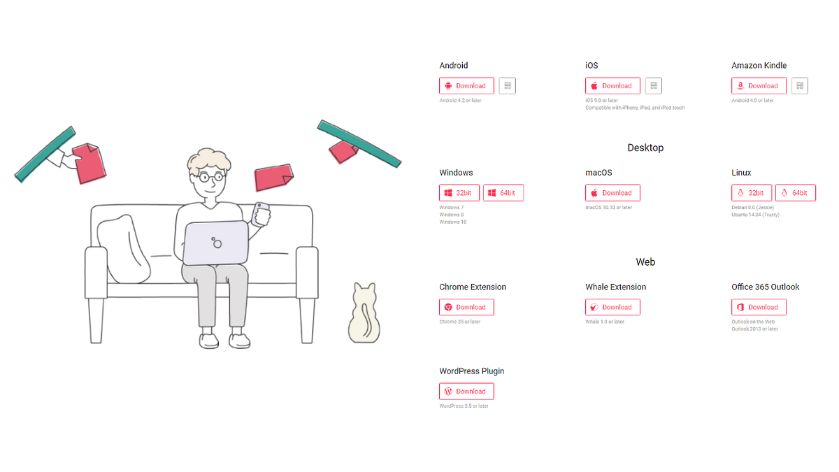 Сервис доступен почти на всех платформах. Поддерживаются даже Outloock и WordPress!
