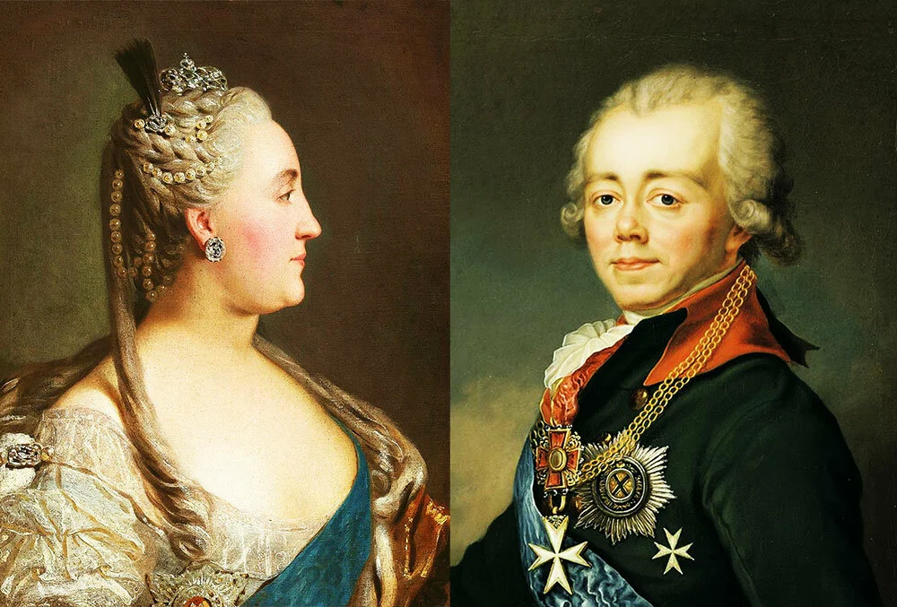 Екатерина II и Павел I. Изображение из открытых источников