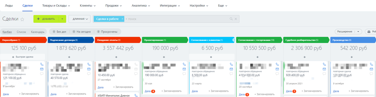 Воронка сделок