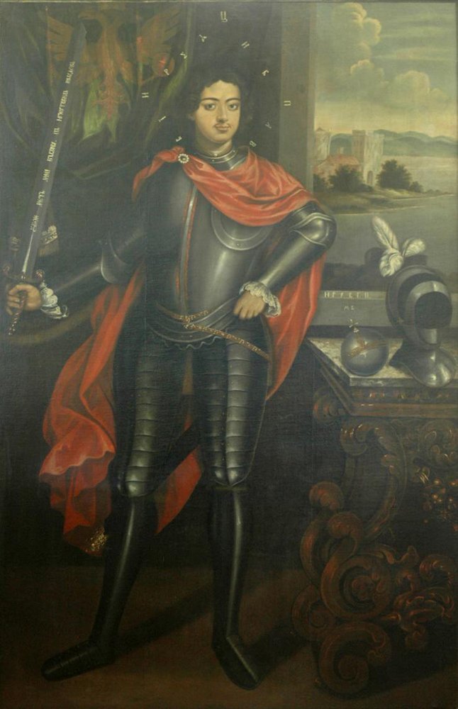 Портрет императора Петра I. (Тип Г. Неллера). XVIII в. Неизвестный русский художник