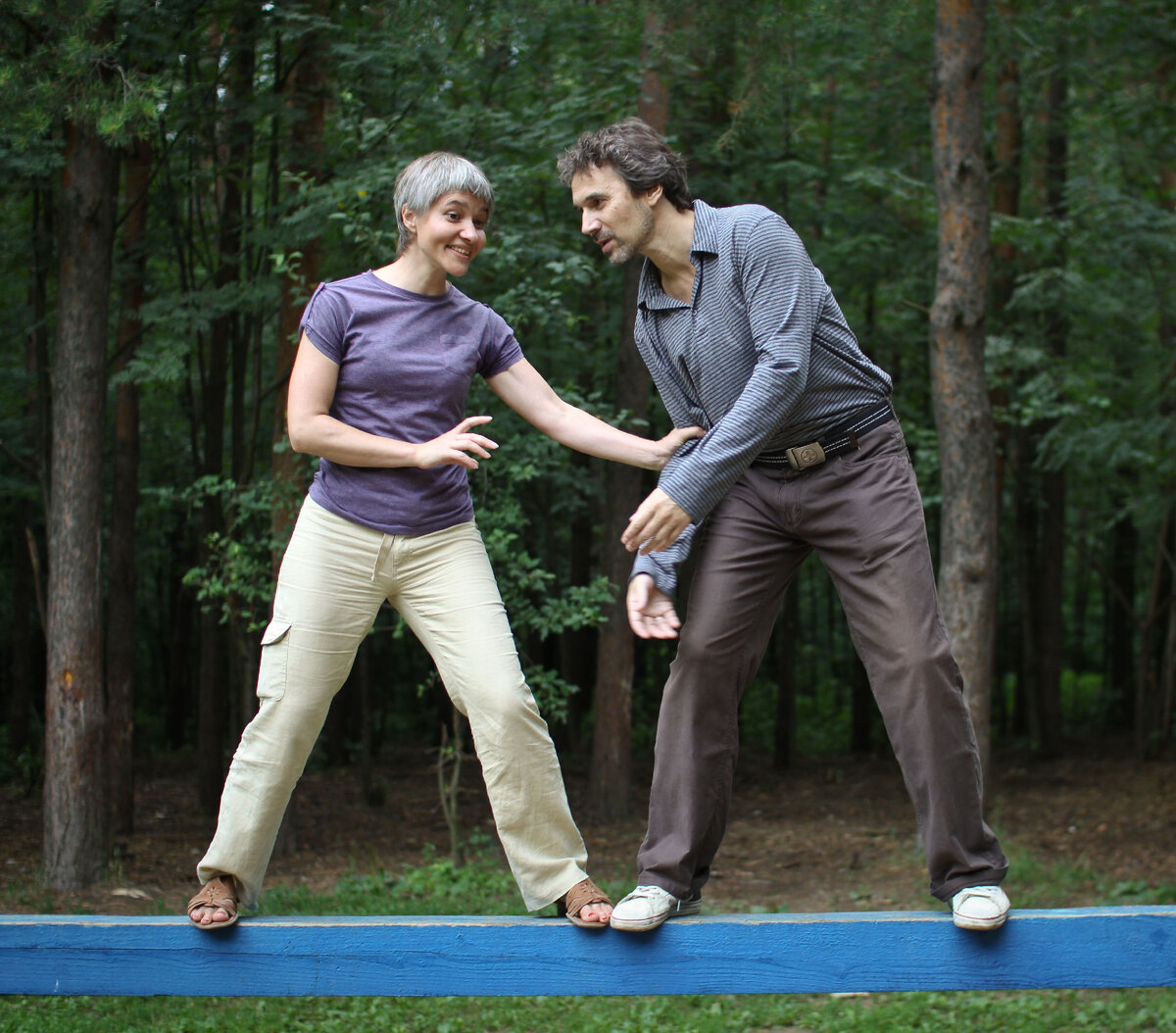 Упражнение на устойчивость и "перевод силы"