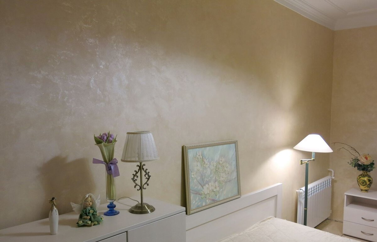 Применение декоративной краски для стен