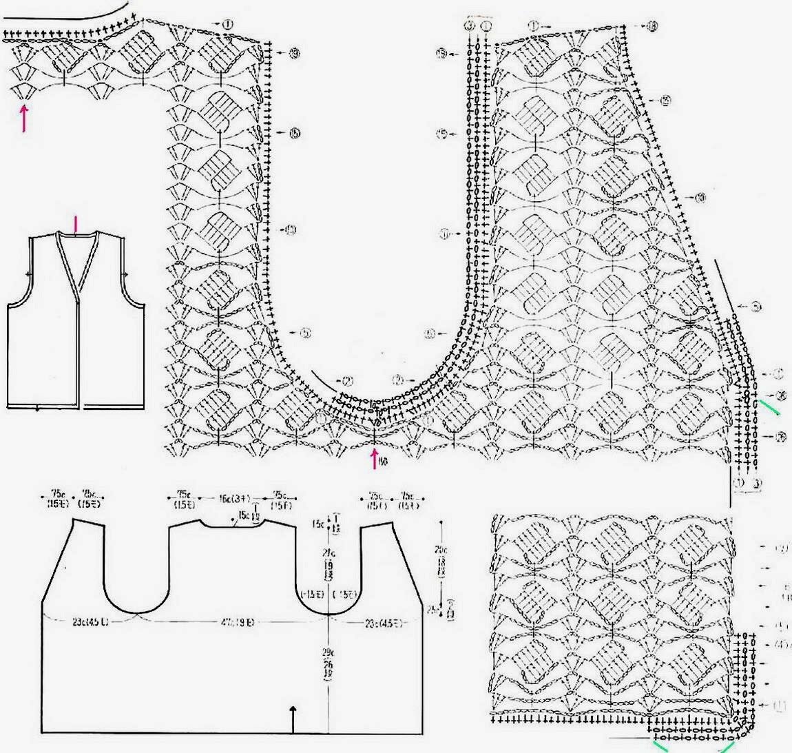 Crochet Top DIAGRAM Pattern