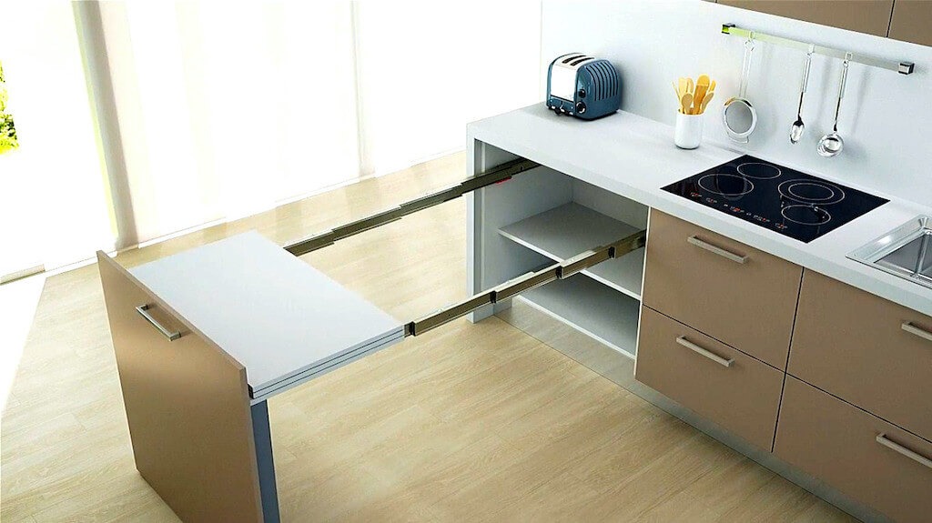 Нет места для стола в маленькой кухне? Но есть другие решения3