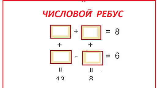 Числовой ребус 2 класс. Числовой ребус 2 класс