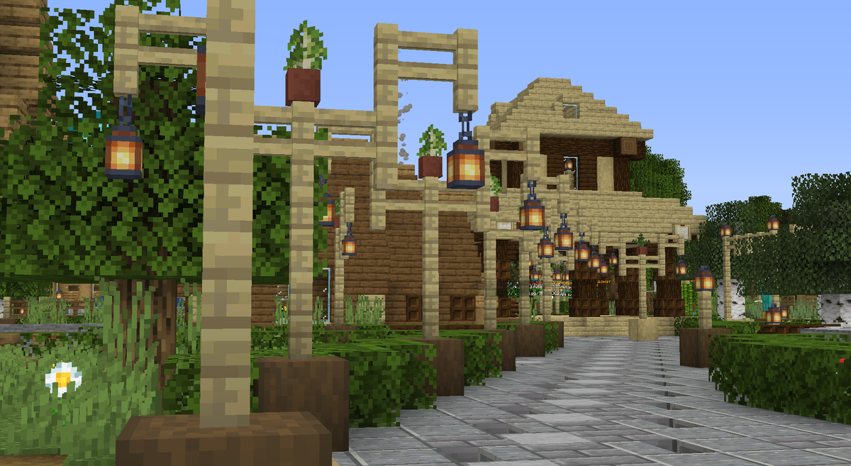 стержни сменили на фонари после того, как точно определились со стилем