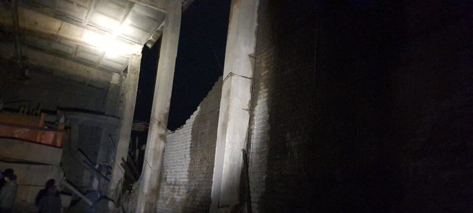     Разрушена часть стены.  ГУ МЧС по Нижегородской области