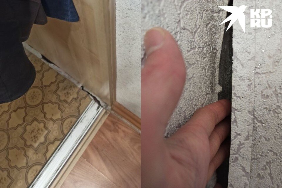     В квартирах отошла стена подъезда. Никита МАНЬКО