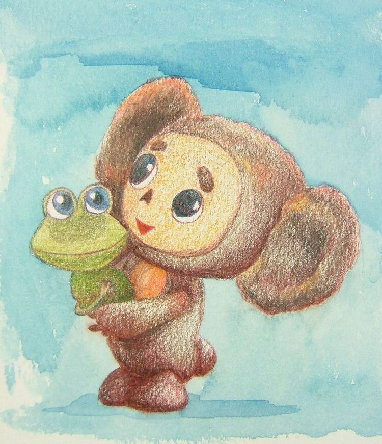 Чебурашка и лягушка