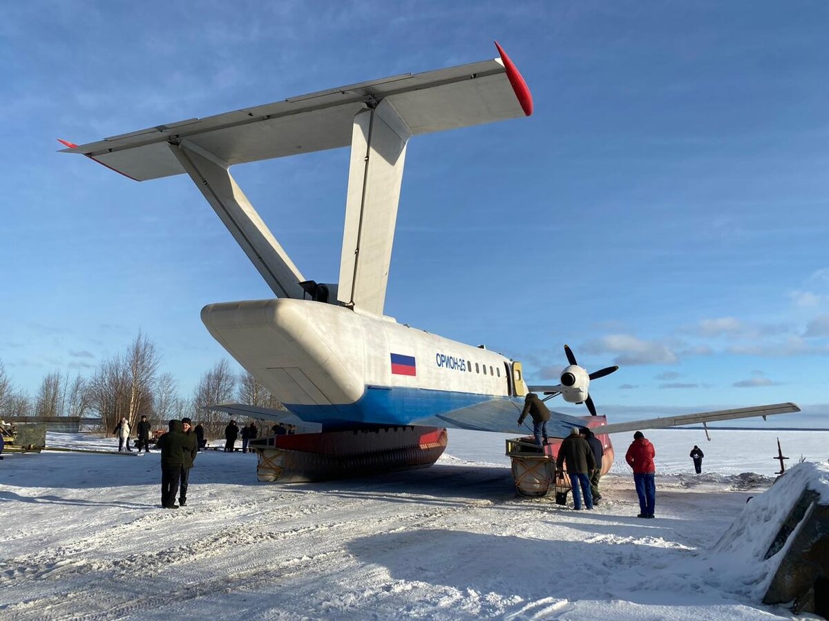    В Петрозаводске испытали экспериментальный экраноплан «Орион-25»со страницы Владимира Любарского