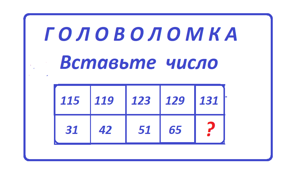 Головоломка с числами 6