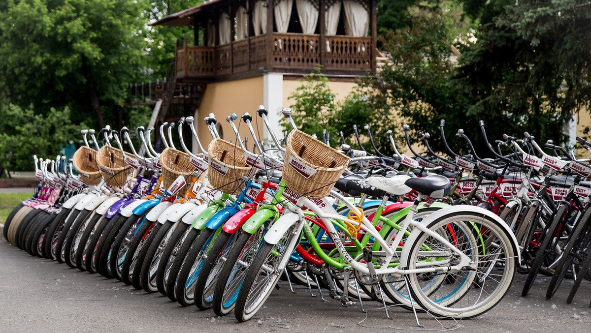 Где можно взять напрокат велосипед. Велопрокат лесопарк Рязань. Велосипеды в парках. Самокат велосипед. Велопрокат самокаты.