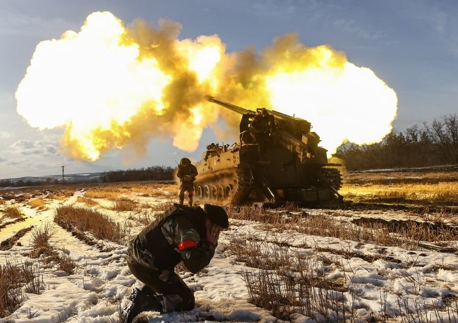    Боевая работа расчетов пушек «Гиацинт-С» в зоне СВО © Станислав Красильников/ТАСС