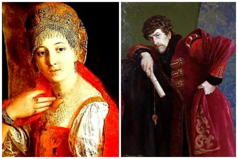 Елена Глинская и князь Иван Фёдорович Овчина Телепнев-Оболенский.