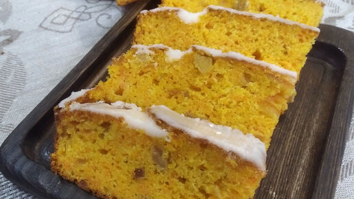 Морковный кекс с глазурью
