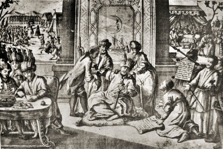 
Сцена подписания Кючук-Кайнарджийского мира. Источник: ru.wikipedia.org