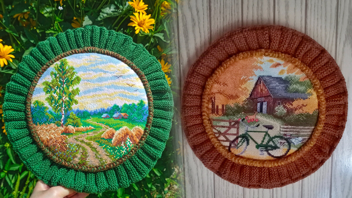 слева - Летний зной, Искусница, справа - Осенний пейзаж, Dome (с моими изменениями)