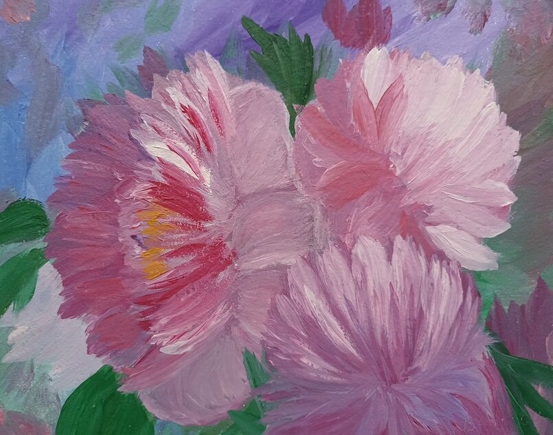 Картина маслом Цветочная мелодия. Художник Вилена Салтыкова