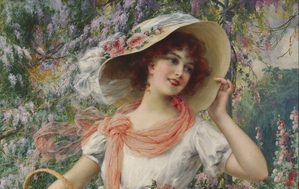 Emile Vernon, "The flower garden", 1915 | https://fineartamerica.com/featured/the-flower-garden-emile-vernon.html