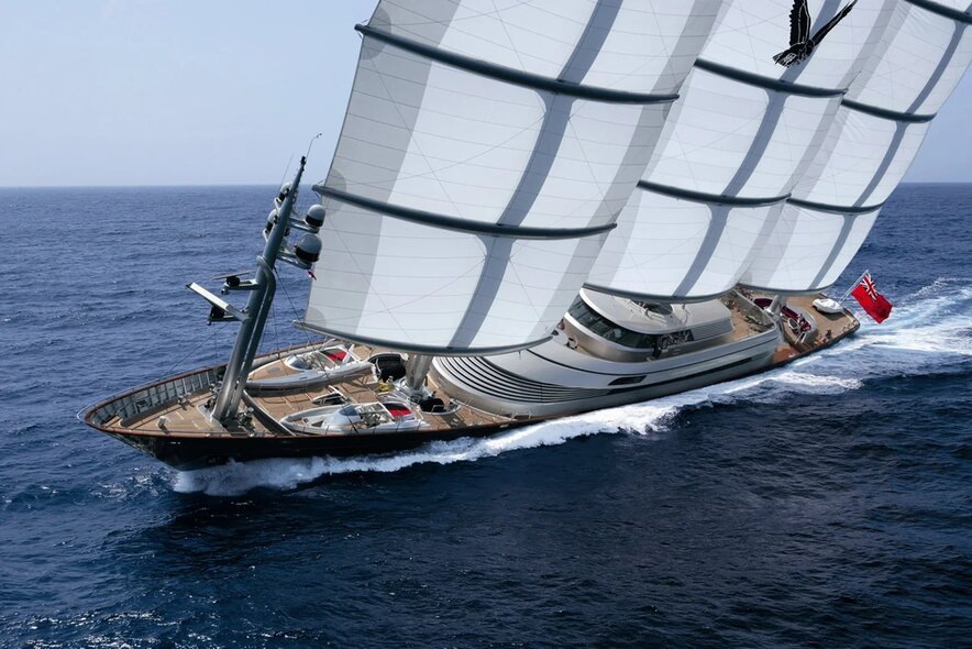 Самая известная яхта Perini Navi — 88-метровая Maltese Falcon