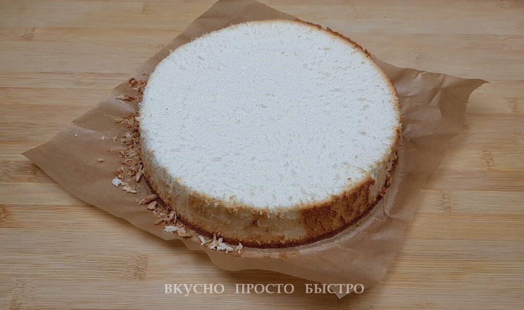 Торт "Ангельский" со сливками и ягодами Анна Нечаева Дзен