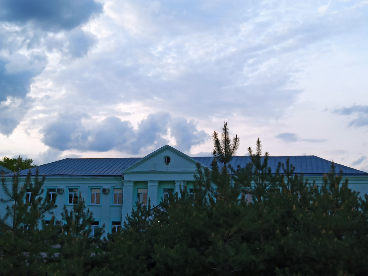 Наша больница. В ней много корпусов. Но этот самый старый и красивый