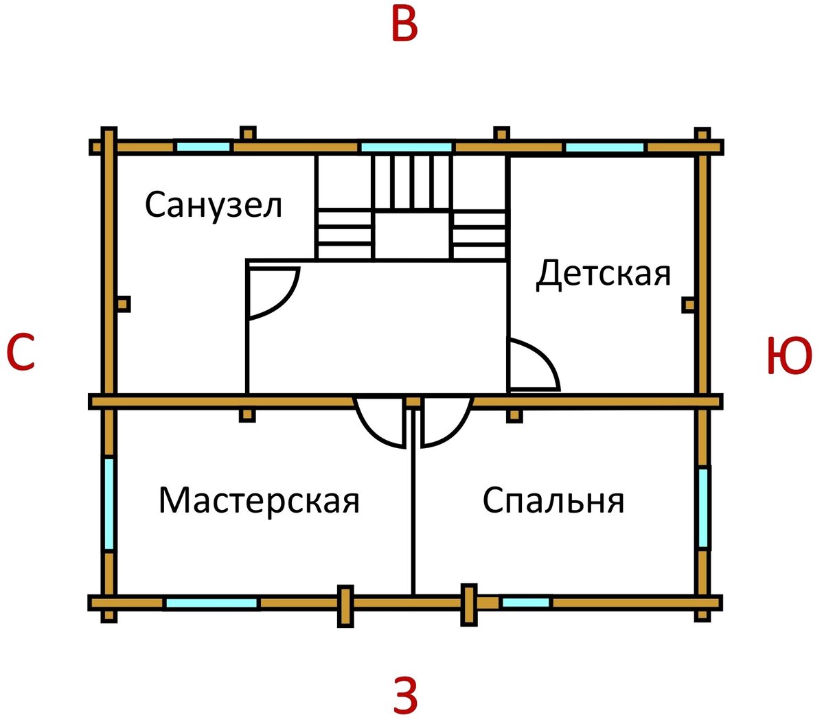 Схемы расположения окон