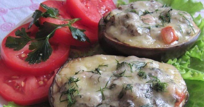 Лодочки из баклажанов