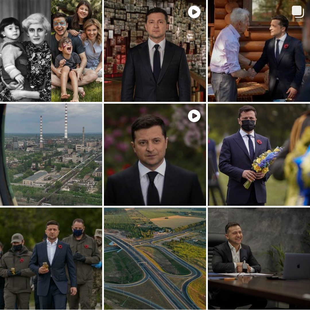 Скриншот постов на оф.странице Владимира Зеленского