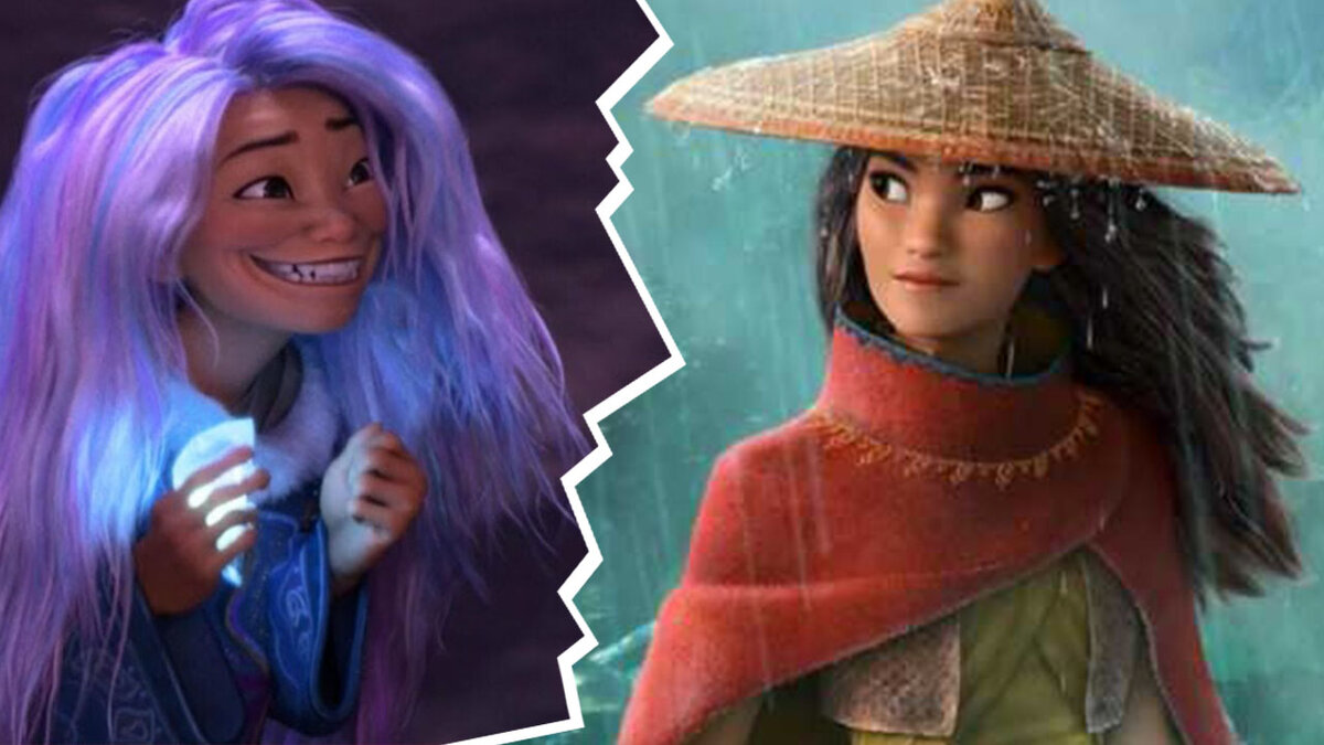 Главные герои анимационной картины: Аквафина - последний дракон и Райя - отважная воительница.