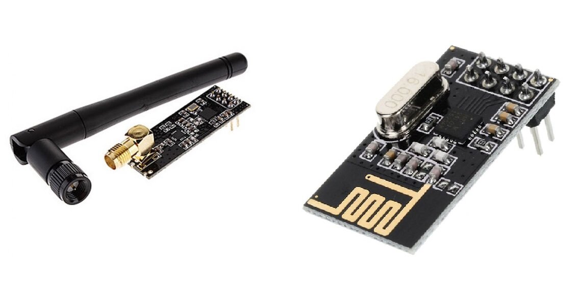 NRF24L01 с внешней и встроенной антенной